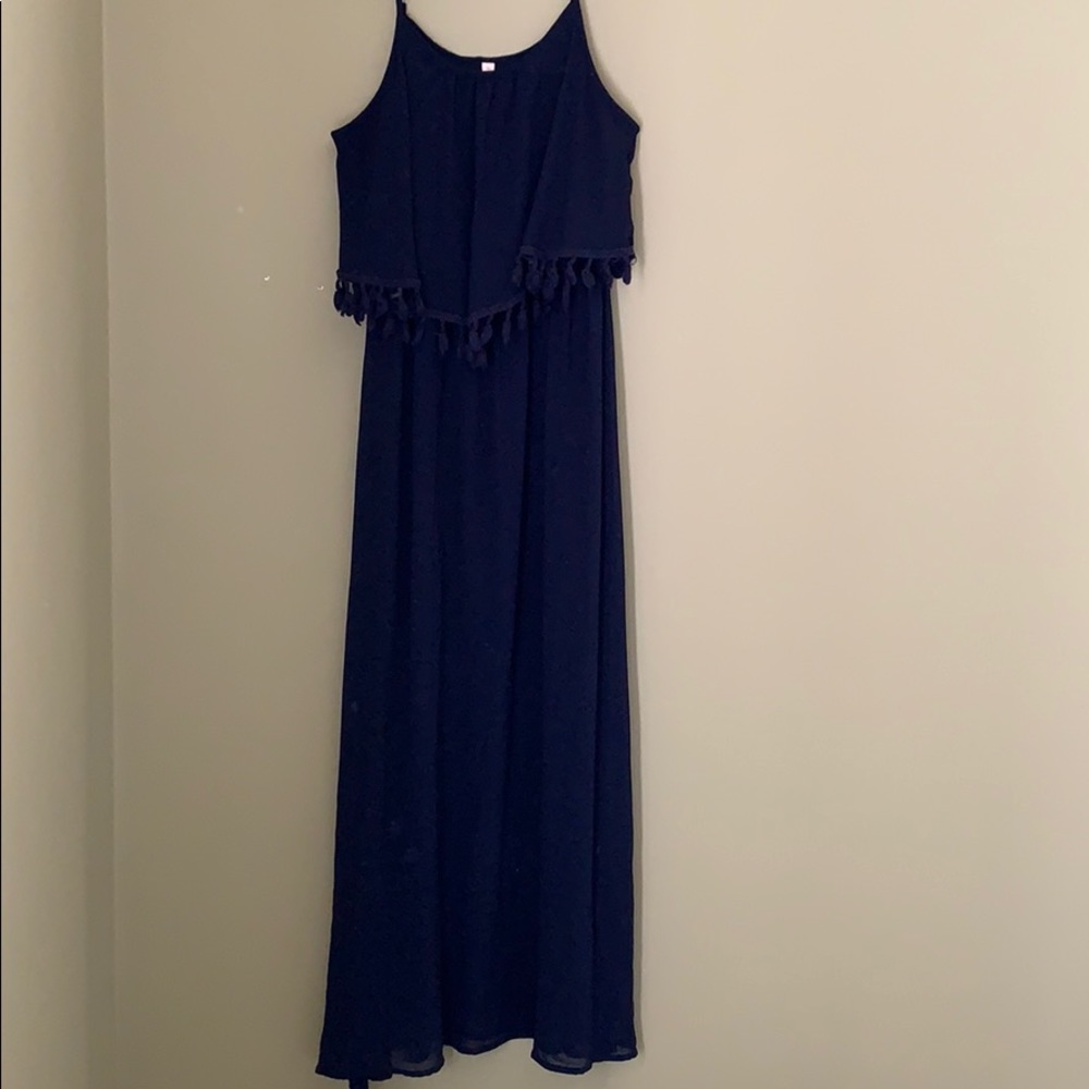 Navy blue maxi dress